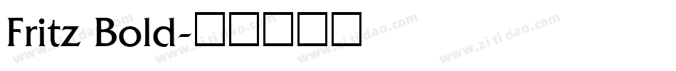 Fritz Bold字体转换
